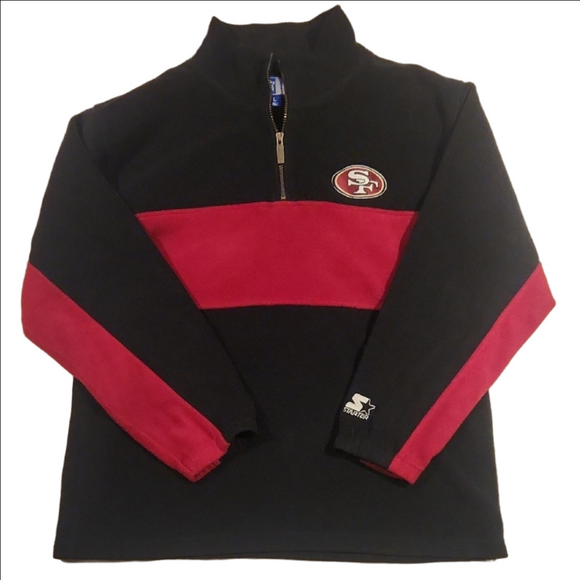 STARTER Vintage 90s NFL SF 49ers Quarter-Zip Pullover Jacket